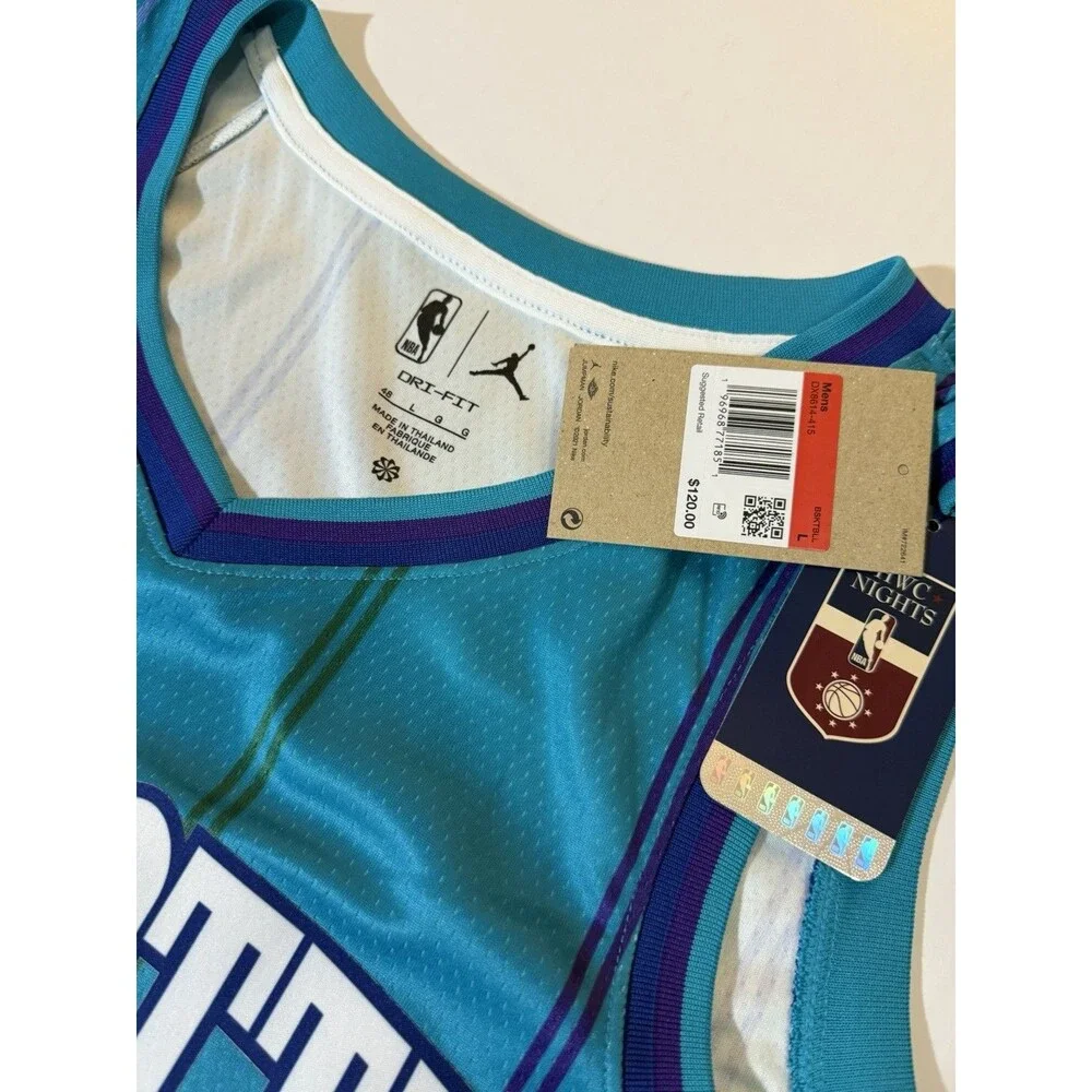 NWT Charlotte Hornets Jordan Classic Edition Swingman Jersey Men’s L 48